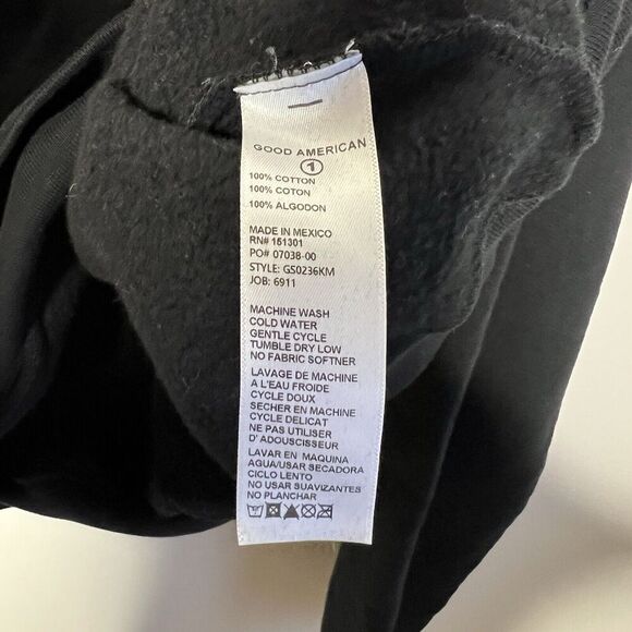 Good American Sweatshirt Womens Small Black Aries Graphic Print Crew Neck Casual - Picture 7 of 10